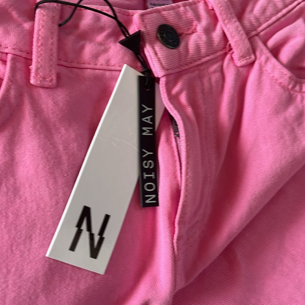 Noisy May Pink Straight Leg Jeans - Picture 8 of 8